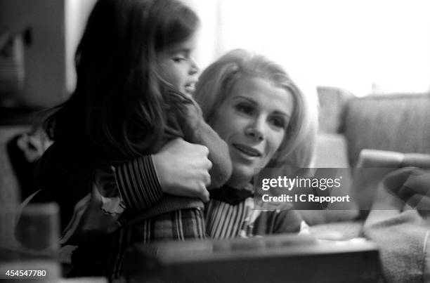 Comedienne Joan Rivers with daughter Melissa at home in November 1970 in New York City, New York.