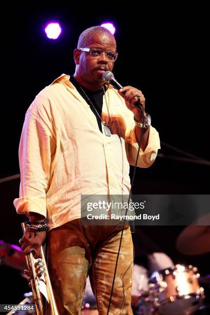 Trumpeter Terence Blanchard performs during the 36th Annual Chicago Jazz Festival at Millennium Park on August 29, 2014 in Chicago, Illinois.