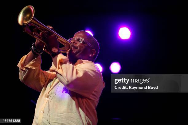 Trumpeter Terence Blanchard performs during the 36th Annual Chicago Jazz Festival at Millennium Park on August 29, 2014 in Chicago, Illinois.