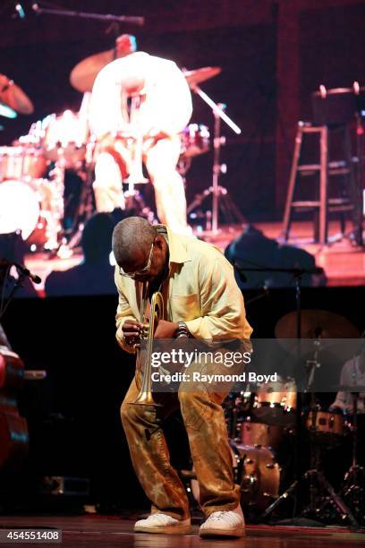 Trumpeter Terence Blanchard performs during the 36th Annual Chicago Jazz Festival at Millennium Park on August 29, 2014 in Chicago, Illinois.