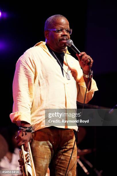 Trumpeter Terence Blanchard performs during the 36th Annual Chicago Jazz Festival at Millennium Park on August 29, 2014 in Chicago, Illinois.