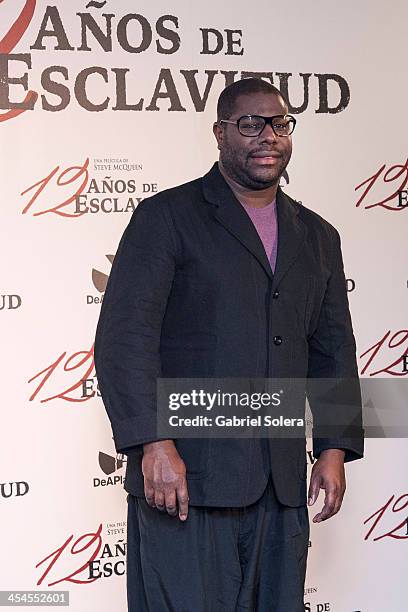 Filmmaker Steve McQueen attends the '12 Anos De Esclavitud' Madrid Photocall at Hotel ME on December 9, 2013 in Madrid, Spain.