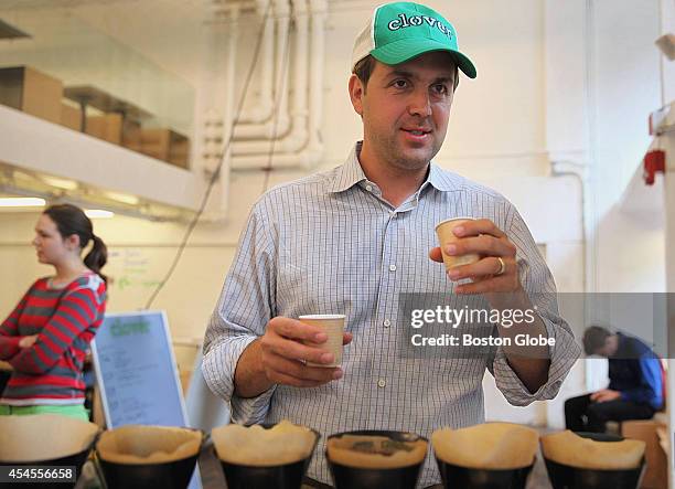 Ayr Muir sampled oolong tea at Clover Food Lab in Harvard Square, Friday, July 26, 2013.