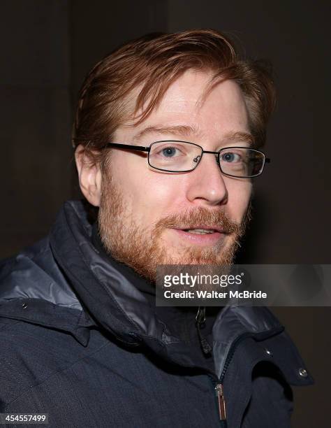 Anthony Rapp greeting fans after a Pre-Broadway preview performance in "If/Then" at the National Theatre on December 8, 2013 in Washington, DC.