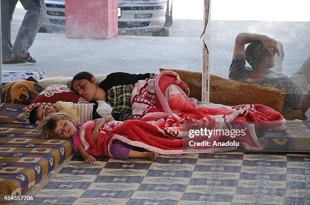 In a total of 773 Yezidi people, fled from Iraq due to the Islamic State's, attacks, are placed to Mardin Bus Terminal, newly constructed but out of...