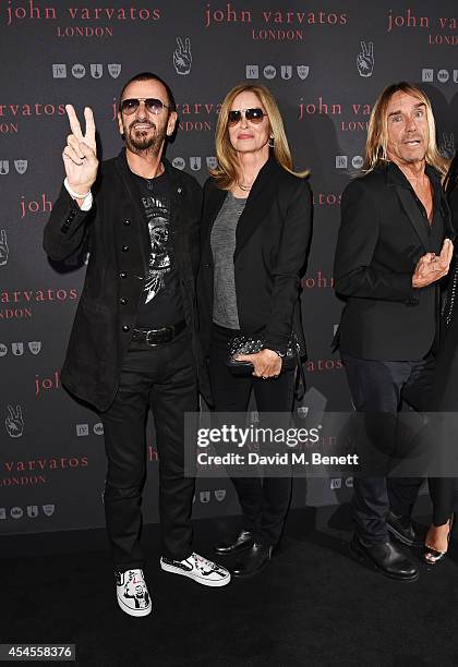 Ringo Starr, Barbara Bach and Iggy Pop attend as John Varvatos launch their first European store in London, on September 3, 2014 in London, England.