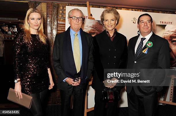 Kiera Chaplin, Lord Tim Bell, Princess Michael of Kent and Ivor Ichikowitz attend a special screening of "Plot for Peace" at The Curzon Mayfair on...