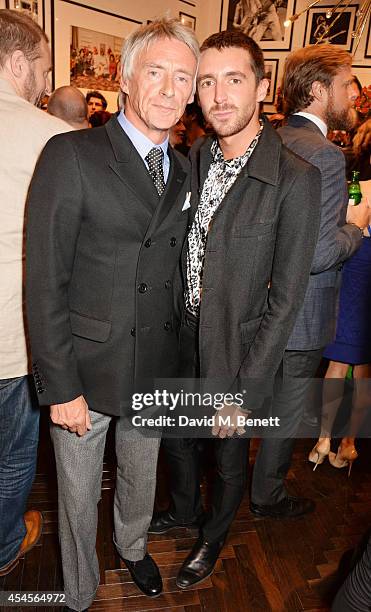 Paul Weller and Miles Kane attend as John Varvatos launch their first European store in London, on September 3, 2014 in London, England.