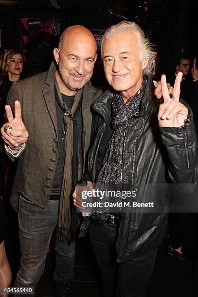 John Varvatos and Jimmy Page attend as John Varvatos launch their first European store in London, on September 3, 2014 in London, England.