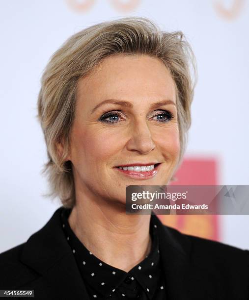 Actress Jane Lynch arrives at the TevorLIVE Los Angeles Benefit celebrating The Trevor Project's 15th anniversary at the Hollywood Palladium on...