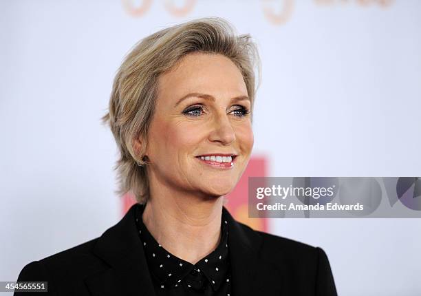 Actress Jane Lynch arrives at the TevorLIVE Los Angeles Benefit celebrating The Trevor Project's 15th anniversary at the Hollywood Palladium on...