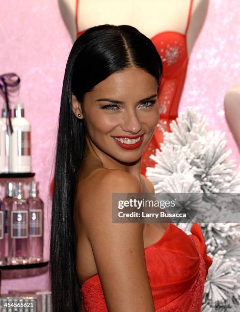 Adriana Lima attends Victoria's Secret Angels Celebrate Holiday 2013 at Victorias Secret in Herald Square on December 9, 2013 in New York City.