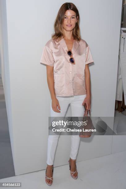 Model / blogger Hanneli Mustaparta attends the Frame Denim presentation on September 3, 2014 in New York City.