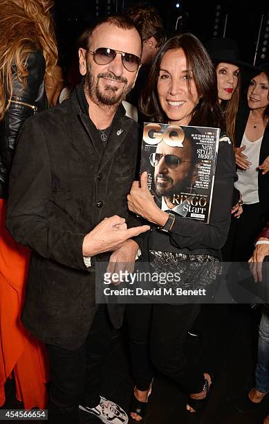 Ringo Starr and Olivia Harrison attend as John Varvatos launch their first European store in London, on September 3, 2014 in London, England.