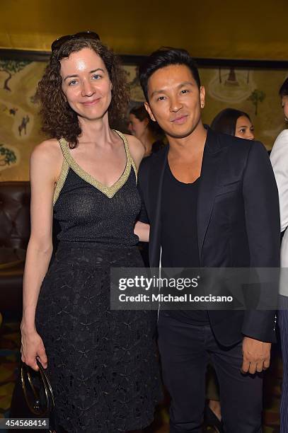 New York Times fashion features writer Alexandra Jacobs and fashion designer Prabal Gurung attend the New York Times Vanessa Friedman and Alexandra...