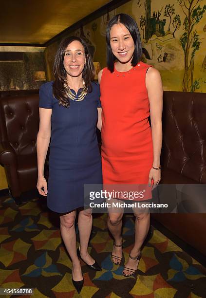 Of Advertising for the New York Times Meredith Levien and Editor-in-Chief of Lucky Eva Chen attend the New York Times Vanessa Friedman and Alexandra...