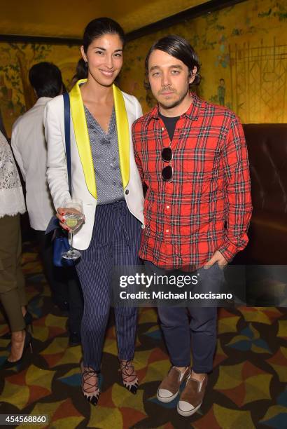 Executive Fashion Director at Tank Caroline Issa and fashion designer Shane Gabier attend the New York Times Vanessa Friedman and Alexandra Jacobs...