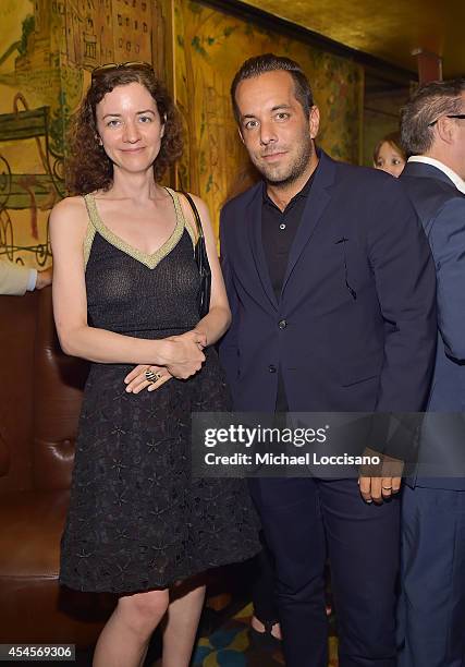 New York Times fashion features writer Alexandra Jacobs and Vice President of PR at Prada Christian Langbein attend the New York Times Vanessa...