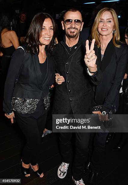 Olivia Harrison, Ringo Starr and Barbara Bach attend as John Varvatos launch their first European store in London, on September 3, 2014 in London,...