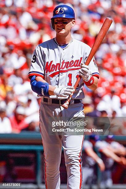 Geoff Blum of the Montreal Expos bats during the game against the St. Louis Cardinals on September 7, 2000 at Busch Stadium in St. Louis, Missouri.