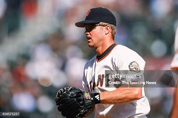 Jeff Kent of the San Francisco Giants during Game One of the National League Divisional Series against the New York Mets on October 4, 2000 at...