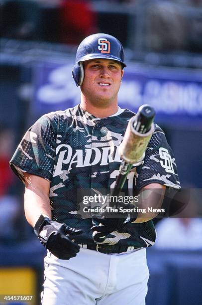 Sean Burroughs of the San Diego Padres during game against the Arizona Diamondbacks on April 8, 2002 at Qualcomm Stadium in San Diego, California.