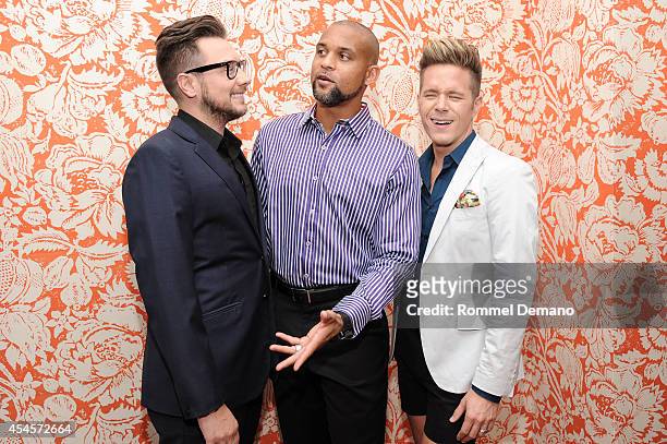 Rob Younkers, Shaun T and Theodore Leaf attend the Logo TV Premiere Party for "Secret Guide To Fabulous" with Kelly Ripa & Mark Consuelos at Crosby...