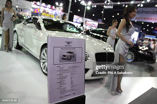 Bentley Continental GT V8 on displa at The 33rd Bangkok International Motorshow . The 33rd Bangkok International Motorshow will be held from March 28...