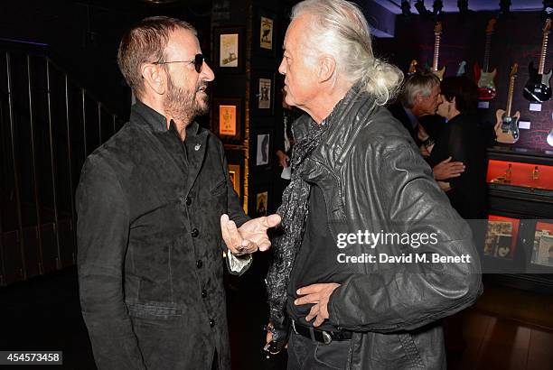 Ringo Starr and Jimmy Page attend as John Varvatos launch their first European store in London, on September 3, 2014 in London, England.