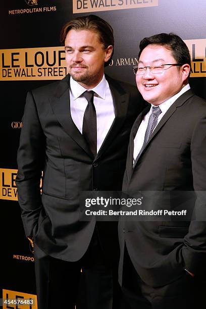 Actor Leonardo DiCaprio with Jho Low of the movie attend the photocall before the 'The Wolf of Wall Street' World movie Premiere at Cinema Gaumont...