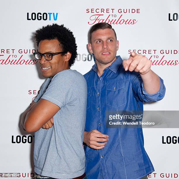Jordan Carlos and Chris DiStefano attends the "Secret Guide To Fabulous" Premiere Party at the Crosby Hotel on September 3, 2014 in New York City.