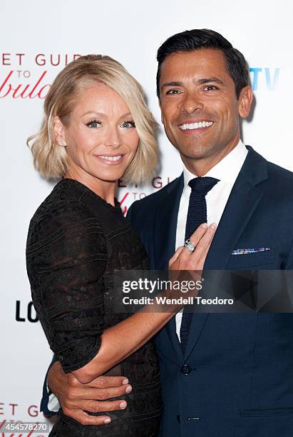 Kelly Ripa and Mark Consuelos attends the "Secret Guide To Fabulous" Premiere Party at the Crosby Hotel on September 3, 2014 in New York City.