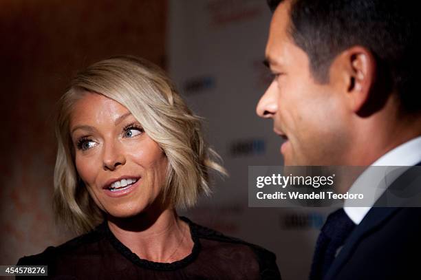 Kelly Ripa and Mark Consuelos attends the "Secret Guide To Fabulous" Premiere Party at the Crosby Hotel on September 3, 2014 in New York City.