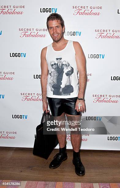 Perez Hilton attends the "Secret Guide To Fabulous" Premiere Party at the Crosby Hotel on September 3, 2014 in New York City.
