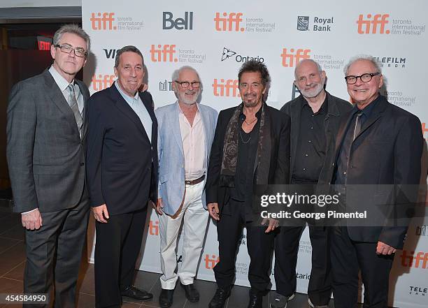 Piers Handling, Ivan Reitman, Norman Jewison, Al Pacino, Brian de Palma and Barry Levinson attend the 3rd Annual TIFF Gala at TIFF Bell Lightbox on...