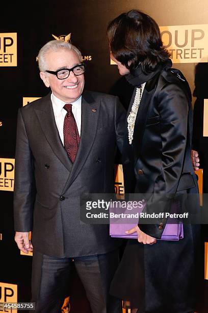Director Martin Scorsese and model Ines Sastre attend the photocall before the party for 'The Wolf of Wall Street' World Premiere. Held at Palais...
