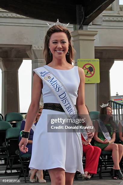 Teresa Davis, Miss Districtof Columbia enters during opening ceremonies at Atlantic City Boardwalk Hall on September 3, 2014 in Atlantic City, New...