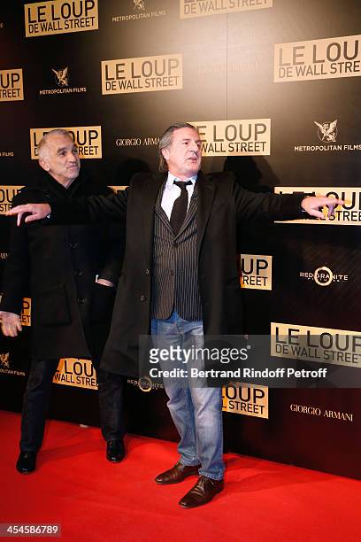 President of the 'Cesar', the French Academy awards Alain Terzian and actor Daniel Auteuil attend the photocall before the 'The Wolf of Wall Street'...