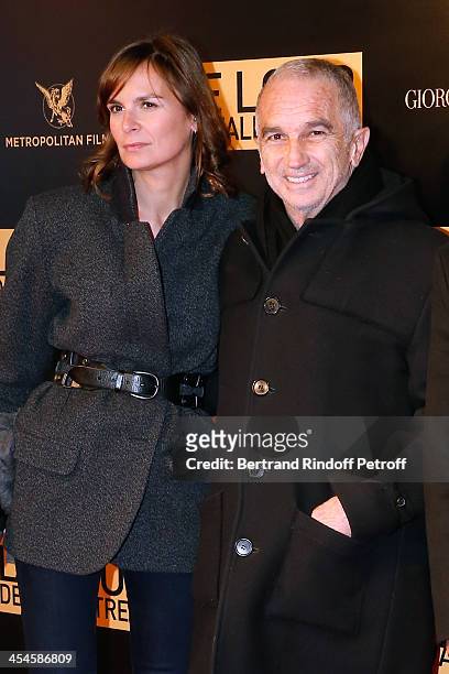 President of the 'Cesar', the French Academy awards Alain Terzian with his wife Brune de Margerie attend the photocall before the 'The Wolf of Wall...