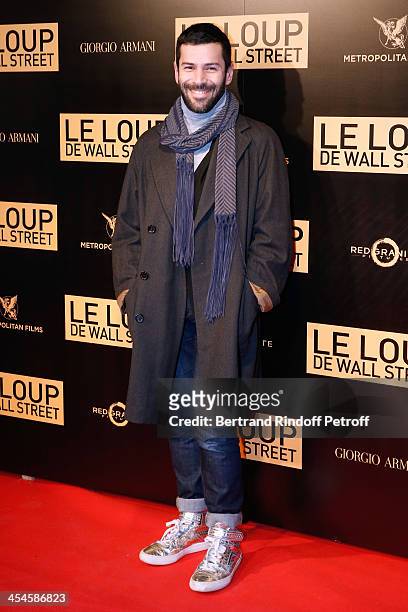 Fashion Designer Alexis Mabille attends the photocall before the 'The Wolf of Wall Street' World movie Premiere at Cinema Gaumont Opera on December...