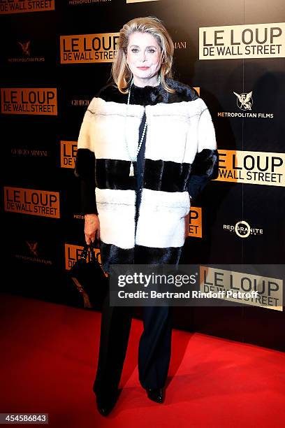 Actress Catherine Deneuve attends the photocall before the 'The Wolf of Wall Street' World movie Premiere at Cinema Gaumont Opera on December 9, 2013...