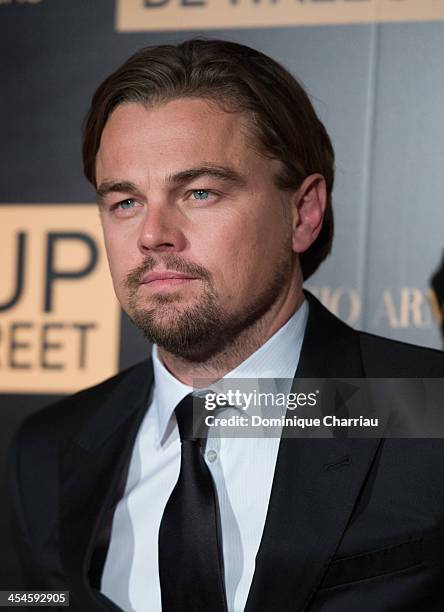 Leonardo DiCaprio attends 'The Wolf of Wall Street' photocall at Palais Brogniart on December 9, 2013 in Paris, France.