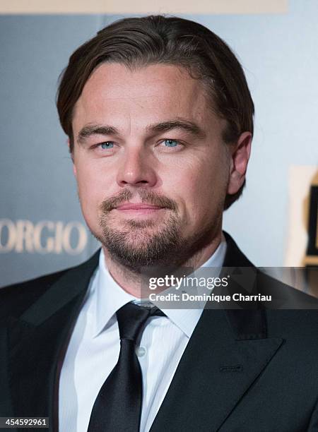 Leonardo DiCaprio attends 'The Wolf of Wall Street' photocall at Palais Brogniart on December 9, 2013 in Paris, France.