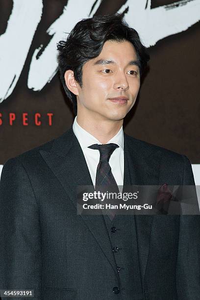 South Korean actor Gong Yoo attends "The Suspect" press conference at CGV on December 9, 2013 in Seoul, South Korea. The film will open on December...