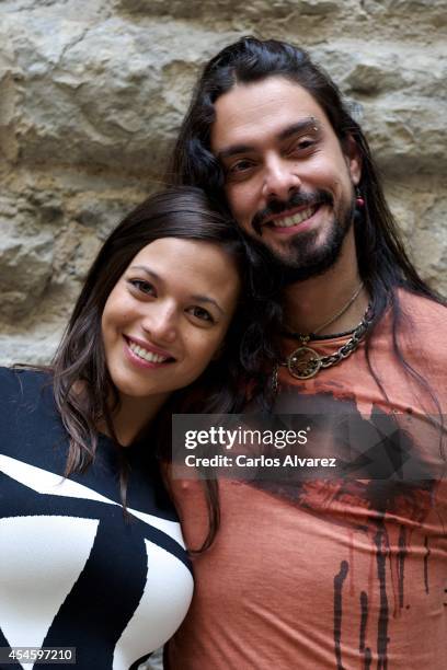 Actress Elisa Mouliaa and singer Rash attend the "Cielo con Diamantes" photocall at the Villa Suso Palace during the 6th FesTVal Television Festival...