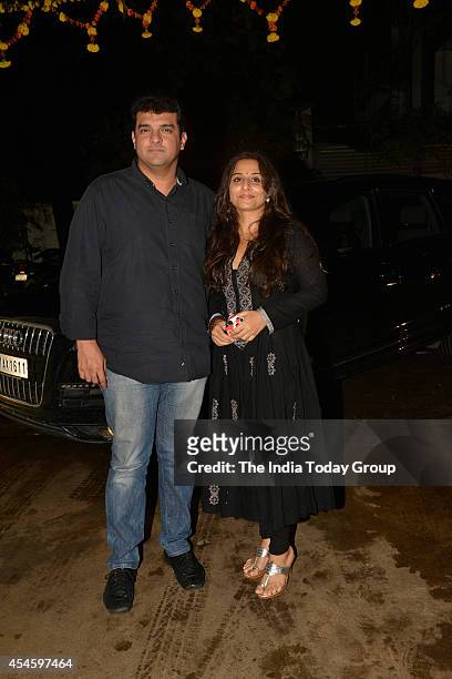 Vidya Balan and Siddharth Roy Kapur at the special screening of the movie Finding Fanny in Mumbai.