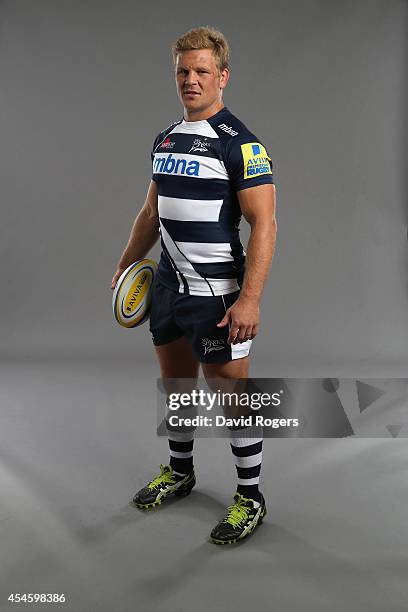 Captain Daniel Braid of Sale Sharks poses during the Aviva Premiership Rugby 2014-2015 Season Launch at Twickenham Stadium on August 27, 2014 in...