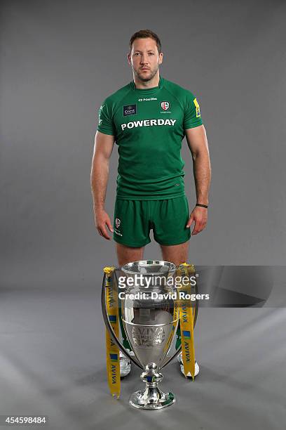 Captain George Skivington of London Irish poses during the Aviva Premiership Rugby 2014-2015 Season Launch at Twickenham Stadium on August 27, 2014...