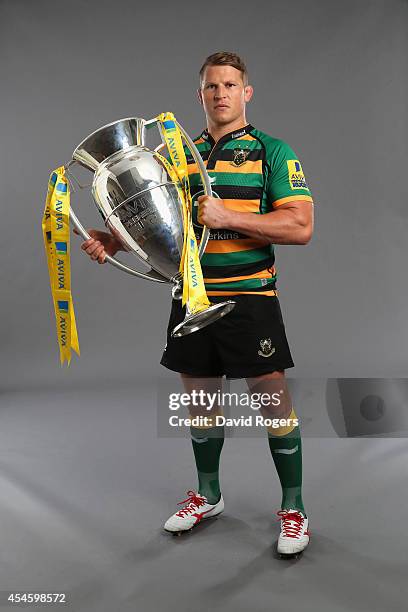 Captain Dylan Hartley of Northampton Saints poses during the Aviva Premiership Rugby 2014-2015 Season Launch at Twickenham Stadium on August 27, 2014...