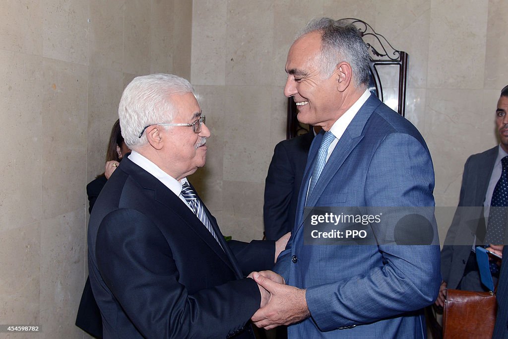 Palestinian President Mahmoud Abbas Meets Minister of Foreign Affairs of Morocco